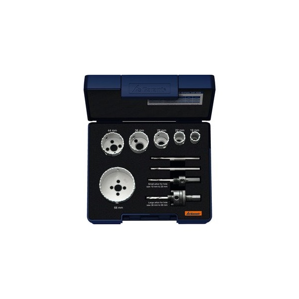 Garant 19 to 68 mm Hole saw set with Mounting Shafts and Center Drills, 12 Pc 589710 19-68 - main